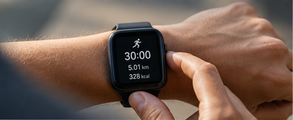 Icon Fitness | γυναικείο χέρι με smartwatch